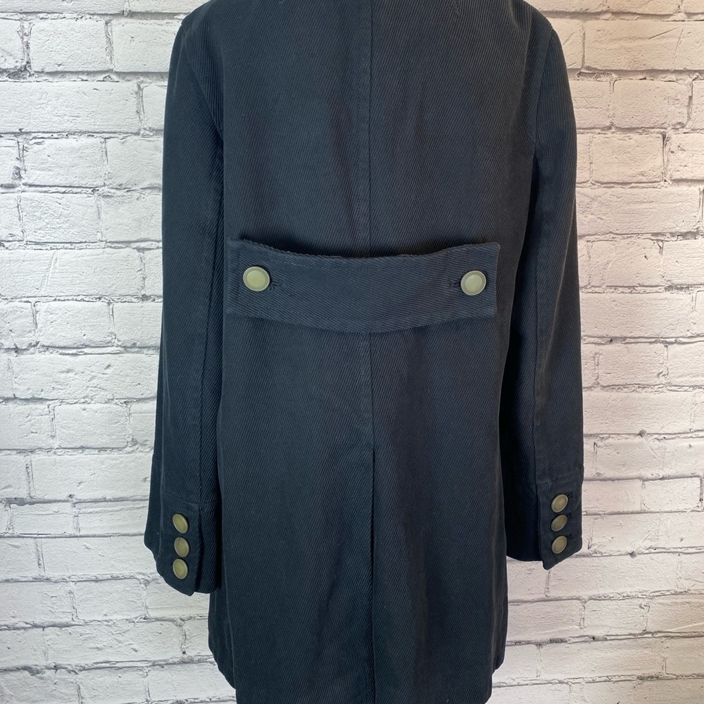 Marc Jacobs size Large Black Corduroy Coat Vintage Double Breasted Military EUC - Picture 8 of 13